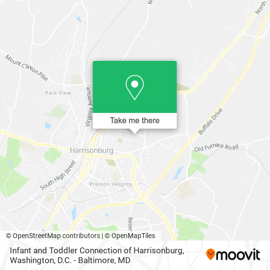 Infant and Toddler Connection of Harrisonburg map
