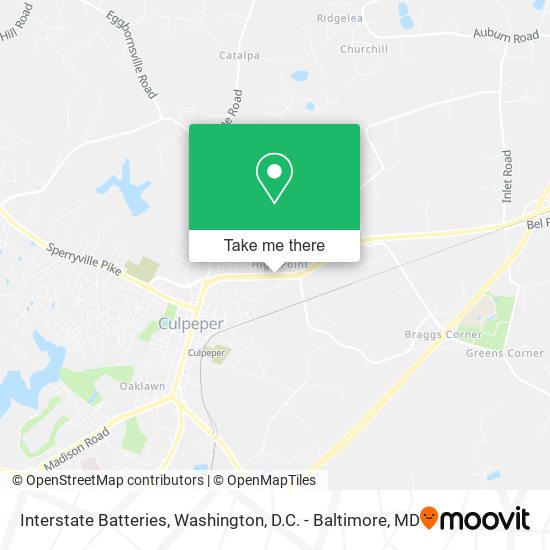 Mapa de Interstate Batteries