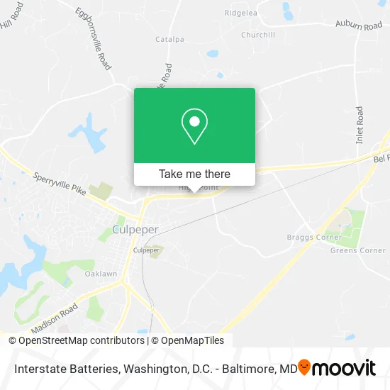 Interstate Batteries map