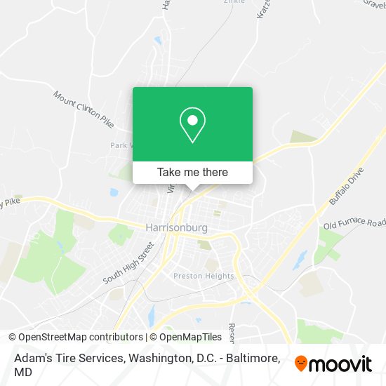 Adam's Tire Services map