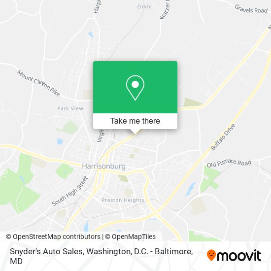 Snyder's Auto Sales map