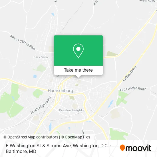 E Washington St & Simms Ave map