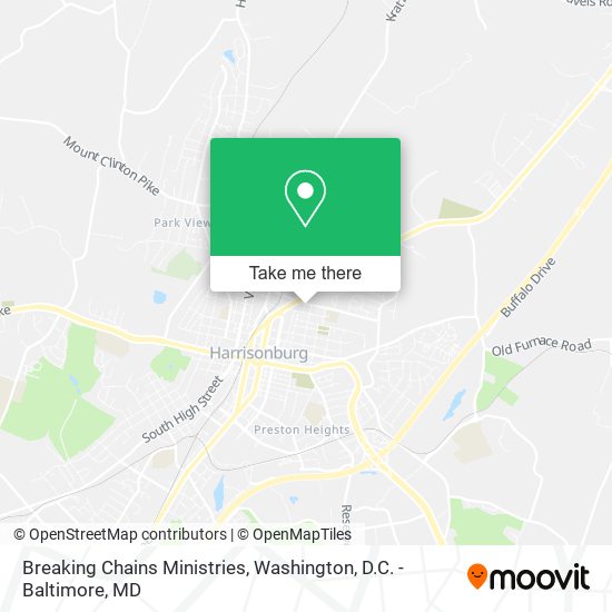 Mapa de Breaking Chains Ministries