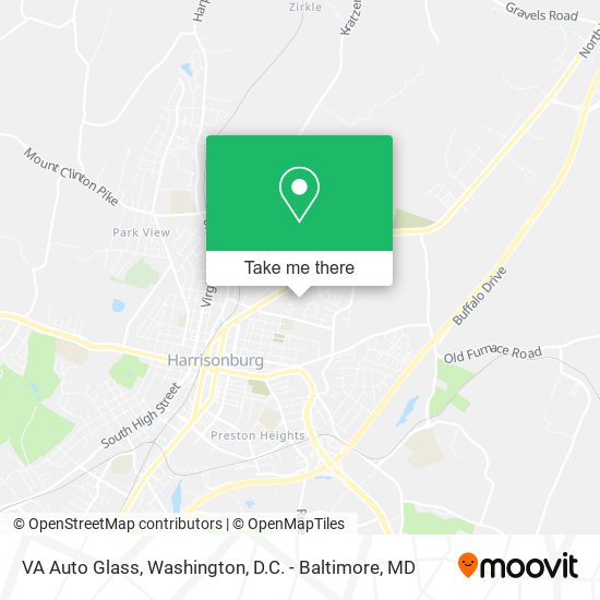 VA Auto Glass map