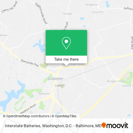 Interstate Batteries map