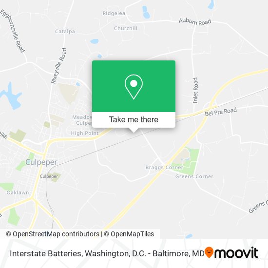Interstate Batteries map