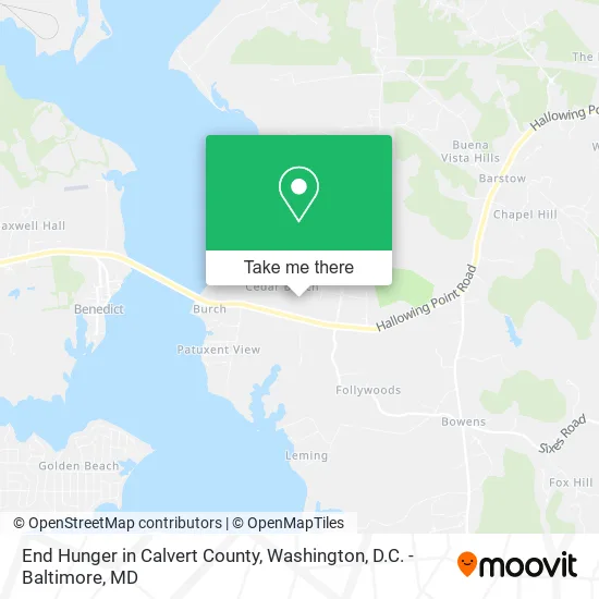End Hunger in Calvert County map