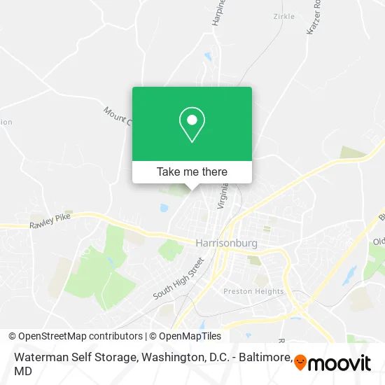 Waterman Self Storage map