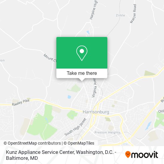 Mapa de Kunz Appliance Service Center