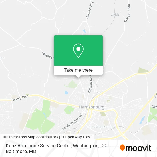 Kunz Appliance Service Center map