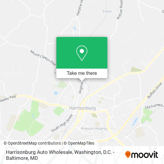 Harrisonburg Auto Wholesale map