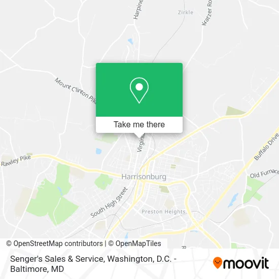 Senger's Sales & Service map