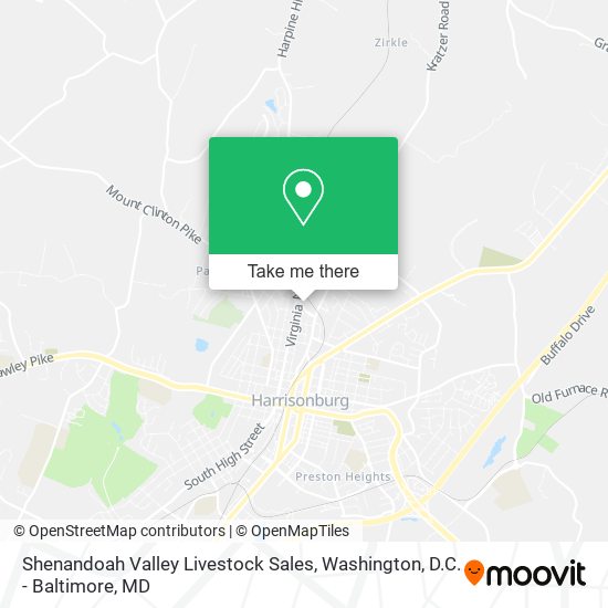 Shenandoah Valley Livestock Sales map