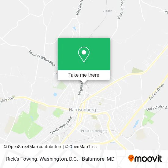 Rick's Towing map