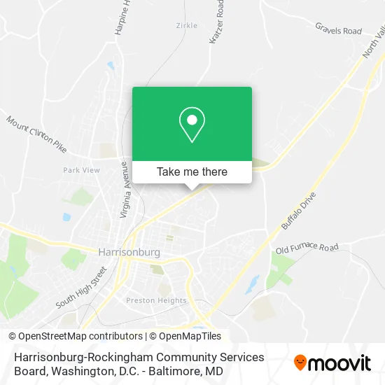 Harrisonburg-Rockingham Community Services Board map