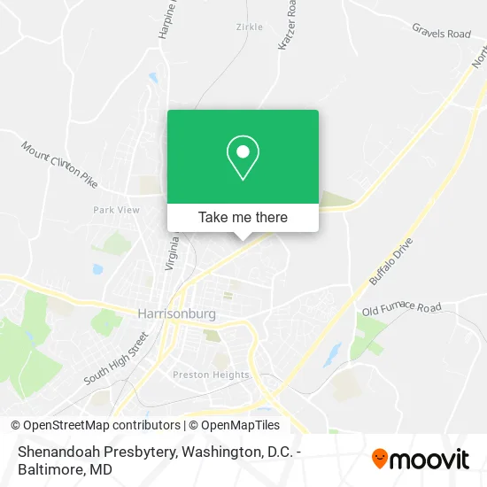 Shenandoah Presbytery map