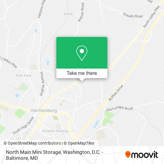 North Main Mini Storage map