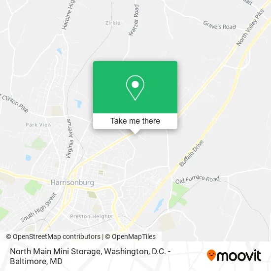 North Main Mini Storage map
