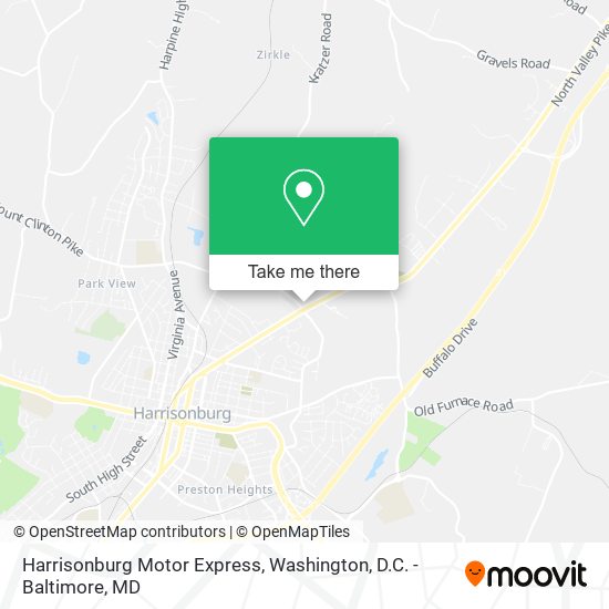 Harrisonburg Motor Express map