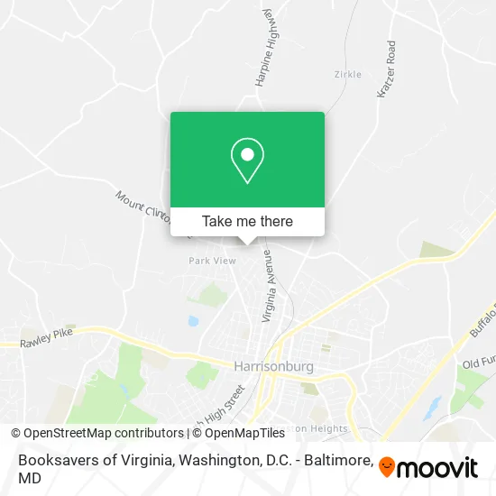 Booksavers of Virginia map