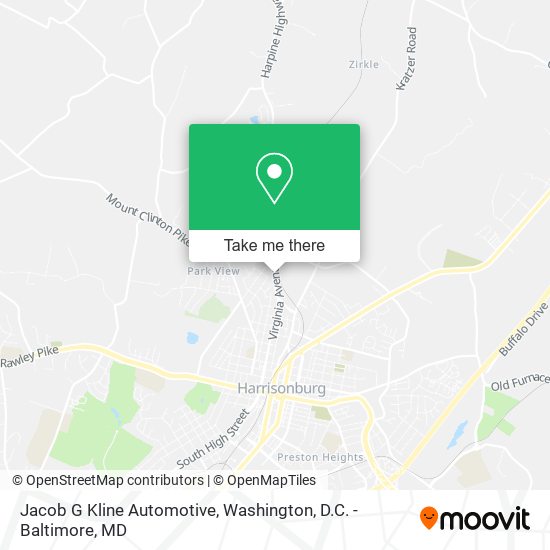 Jacob G Kline Automotive map