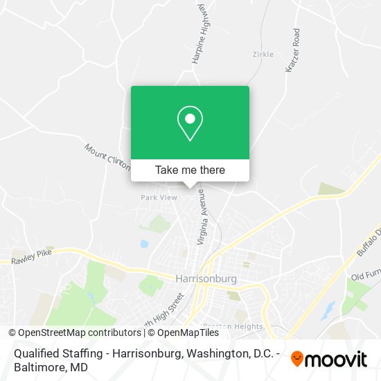 Qualified Staffing - Harrisonburg map
