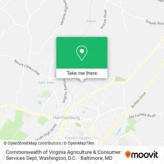 Commonwealth of Virginia Agriculture & Consumer Services Dept map