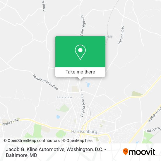 Jacob G. Kline Automotive map