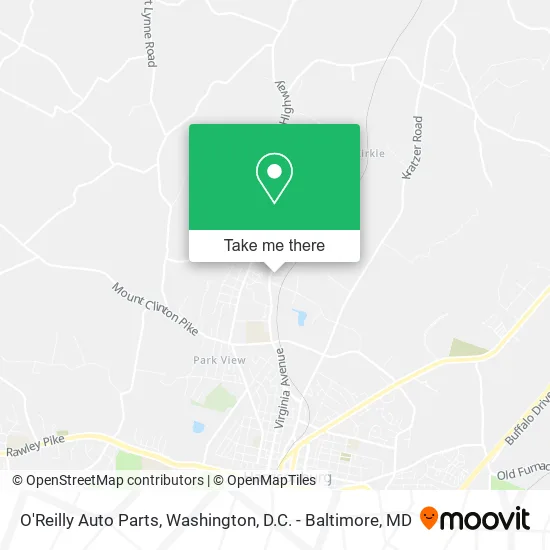 O'Reilly Auto Parts map