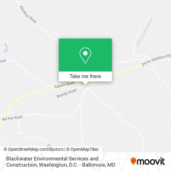 Blackwater Environmental Services and Construction map
