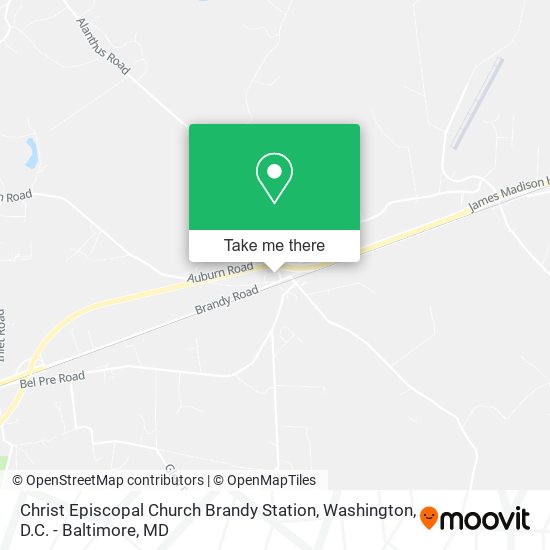 Christ Episcopal Church Brandy Station map