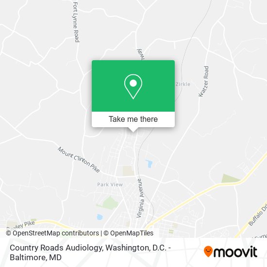 Country Roads Audiology map