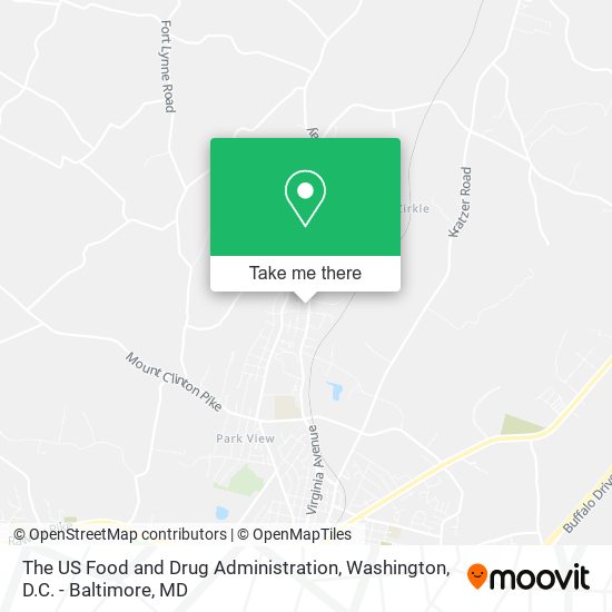 The US Food and Drug Administration map