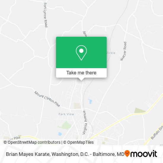 Brian Mayes Karate map