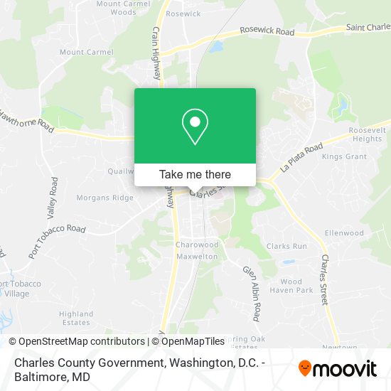 Mapa de Charles County Government