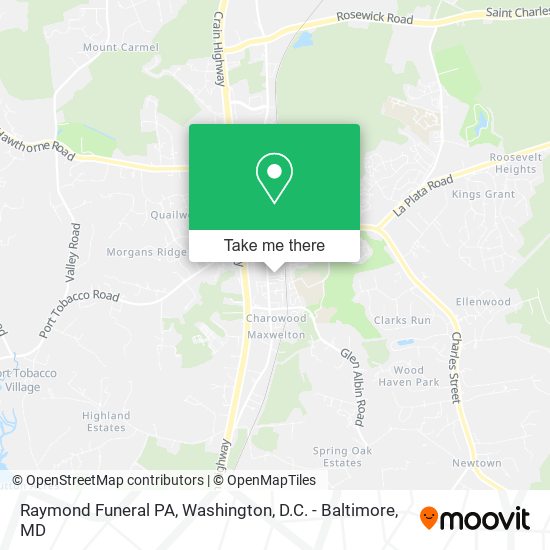 Raymond Funeral PA map