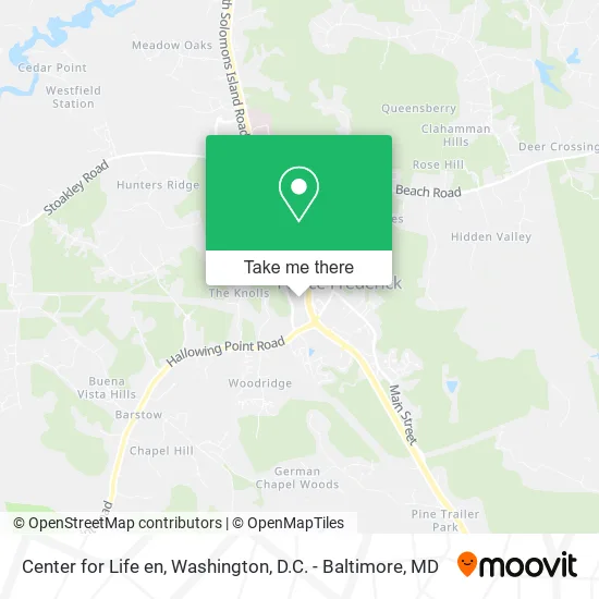 Center for Life en map
