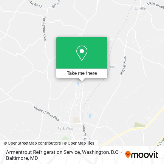 Armentrout Refrigeration Service map