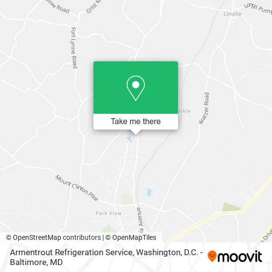 Armentrout Refrigeration Service map