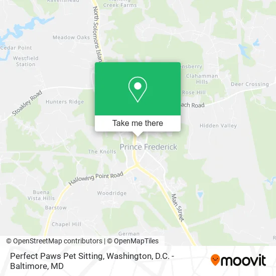 Perfect Paws Pet Sitting map