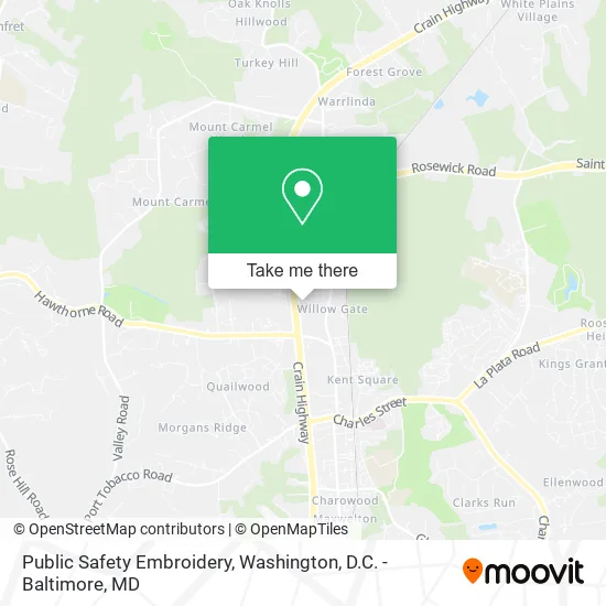 Public Safety Embroidery map