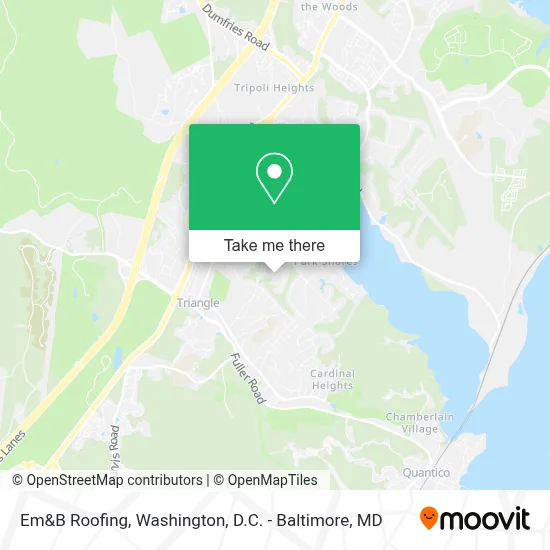 Em&B Roofing map