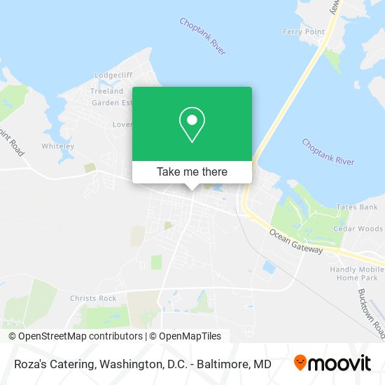 Roza's Catering map