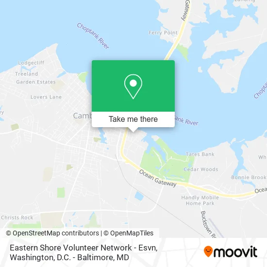 Eastern Shore Volunteer Network - Esvn map