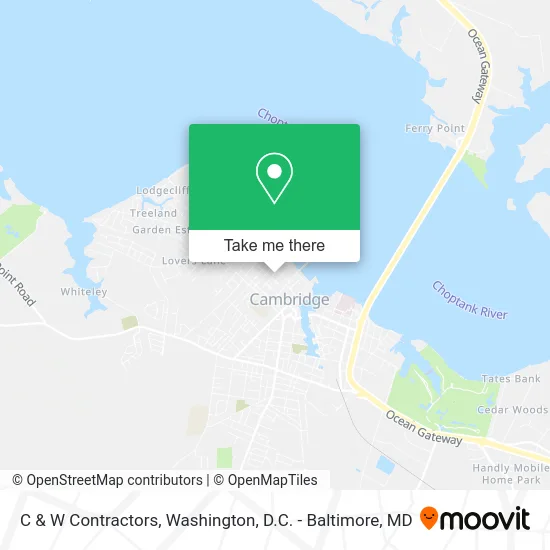 C & W Contractors map