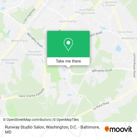 Runway Studio Salon map