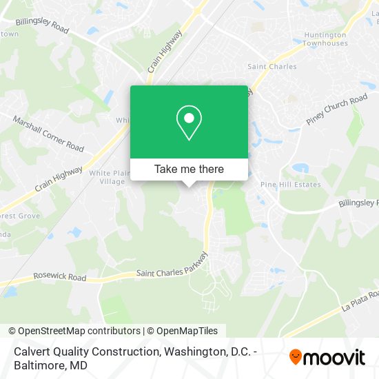 Calvert Quality Construction map