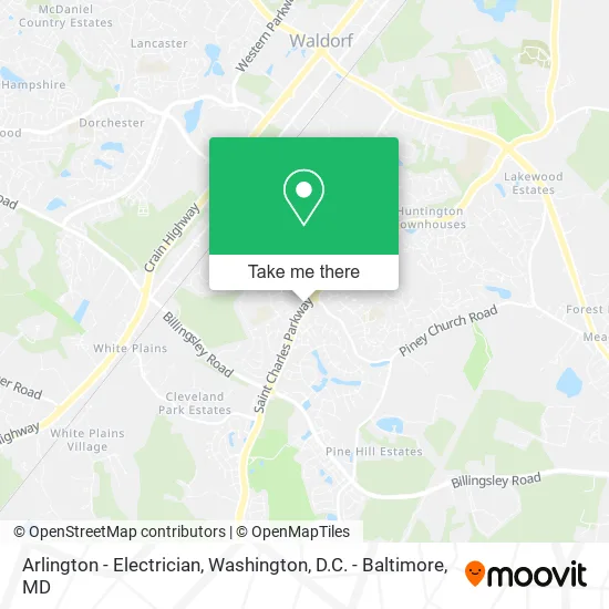 Arlington - Electrician map