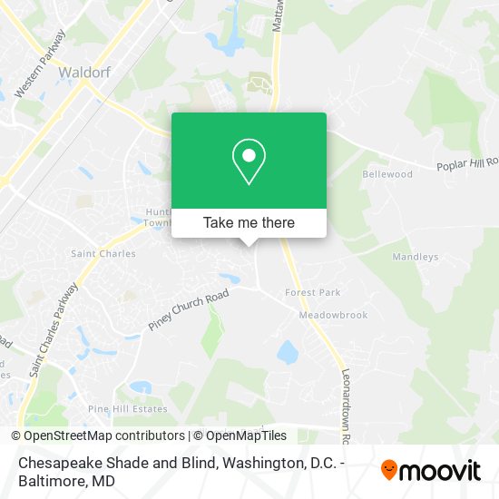 Mapa de Chesapeake Shade and Blind