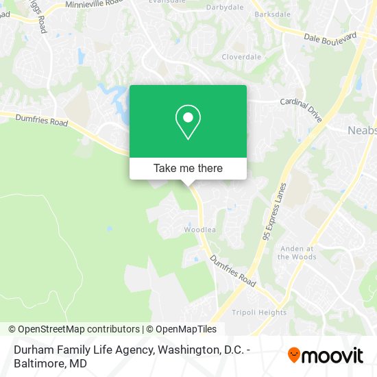 Durham Family Life Agency map